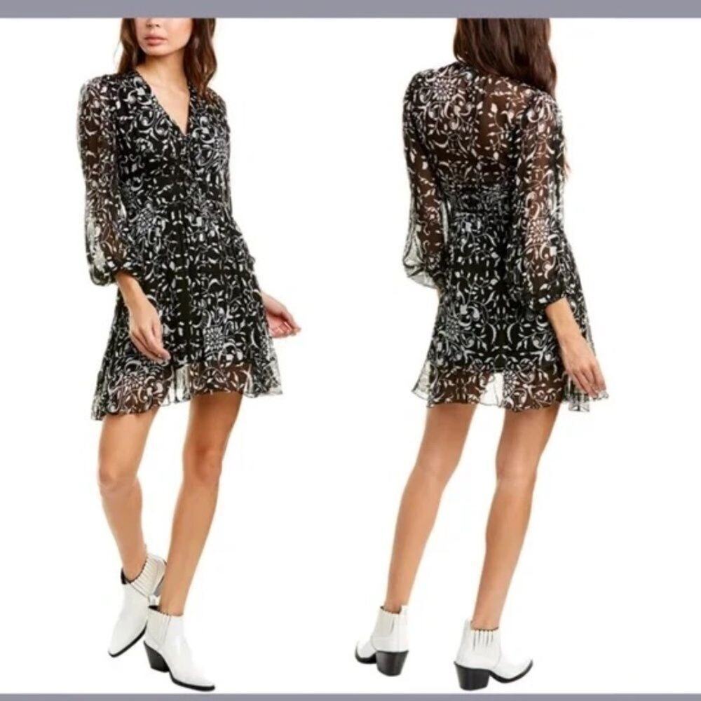 THE KOOPLES | Coromandel Crinkle Textured Botanical Dress L371